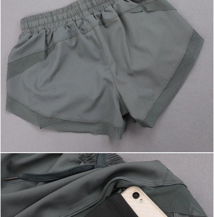 High Waist Double Layer Sports Shorts