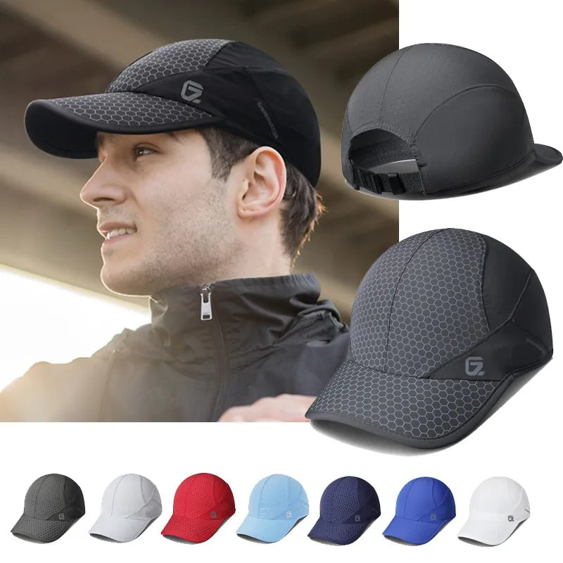 Stretch Running Hat with Soft Brim